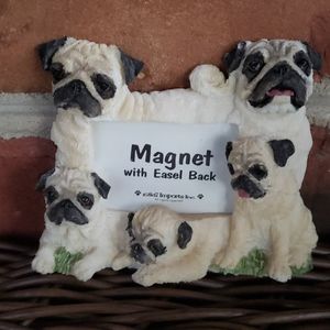 🐶  New Pug Dog Magnet Easel Picture Frame